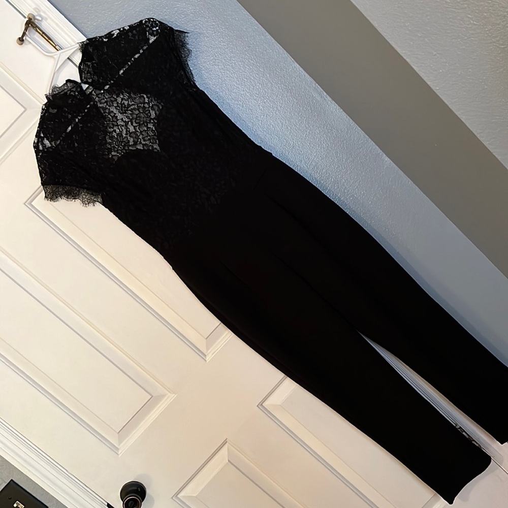Express open back lace jumpsuit